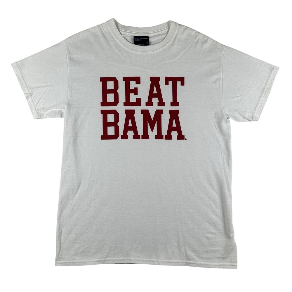 Vintage Beat Bama Shirt Mens Medium White Graphic Tee College Football MV Sport